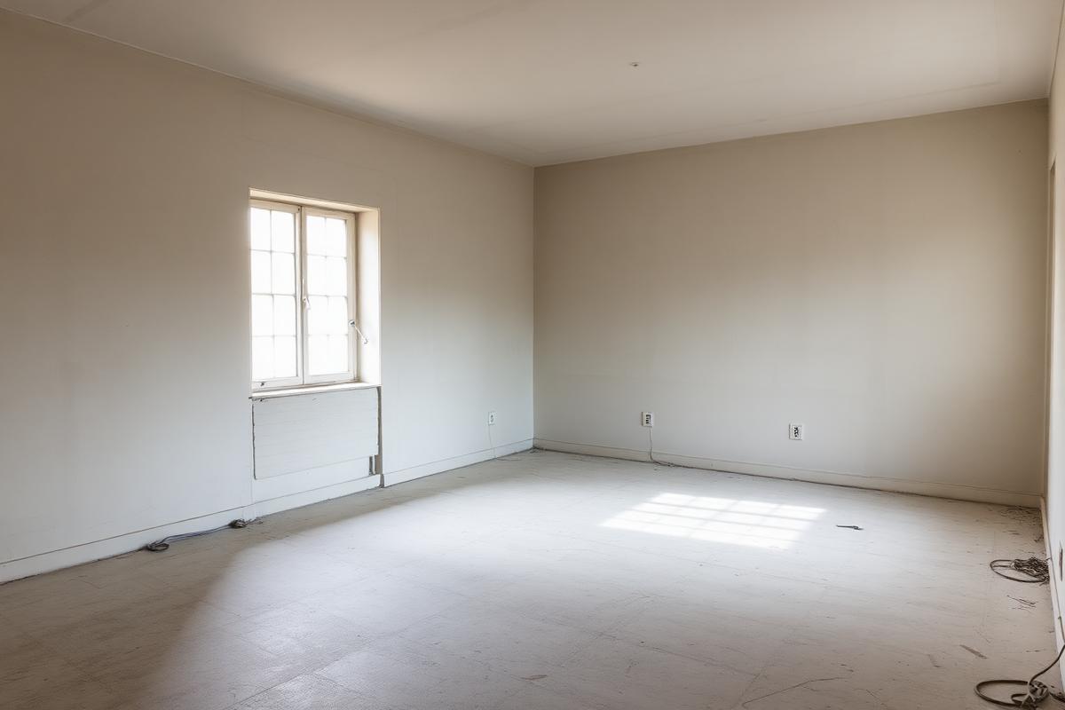 Living room before renovation by Elmont Construction